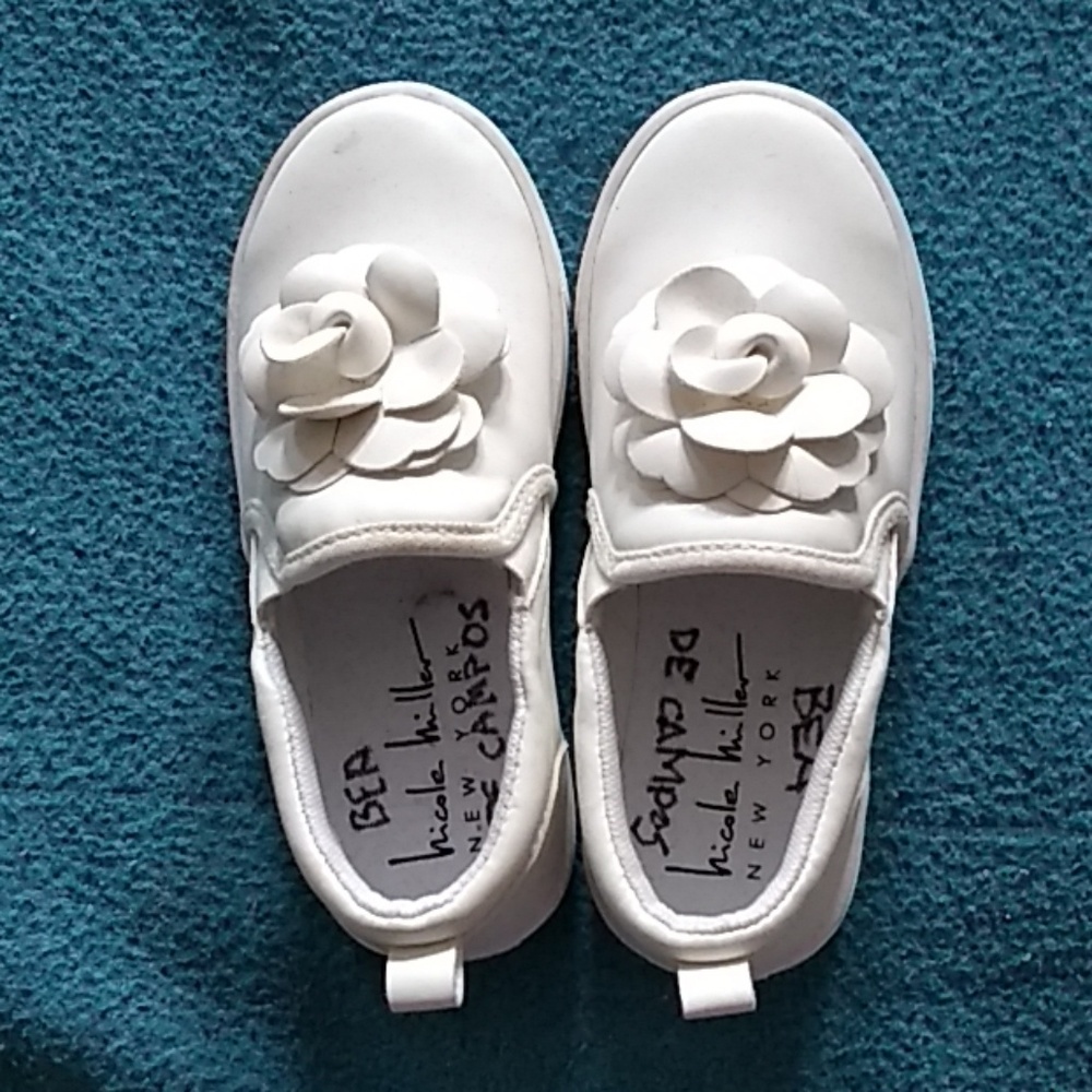 White Slip Ons